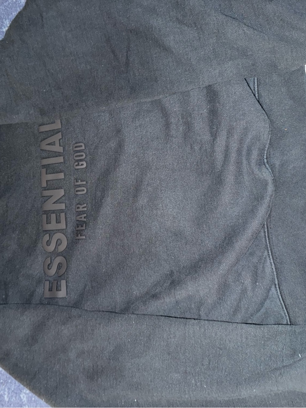 Essentials Fear of God Black Pullover Hoodie